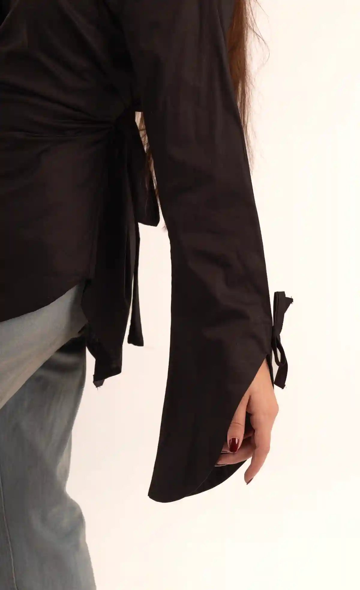 Tie me blouse-Black