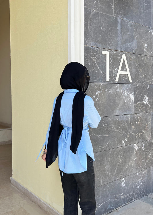 Tie me blouse - Blue