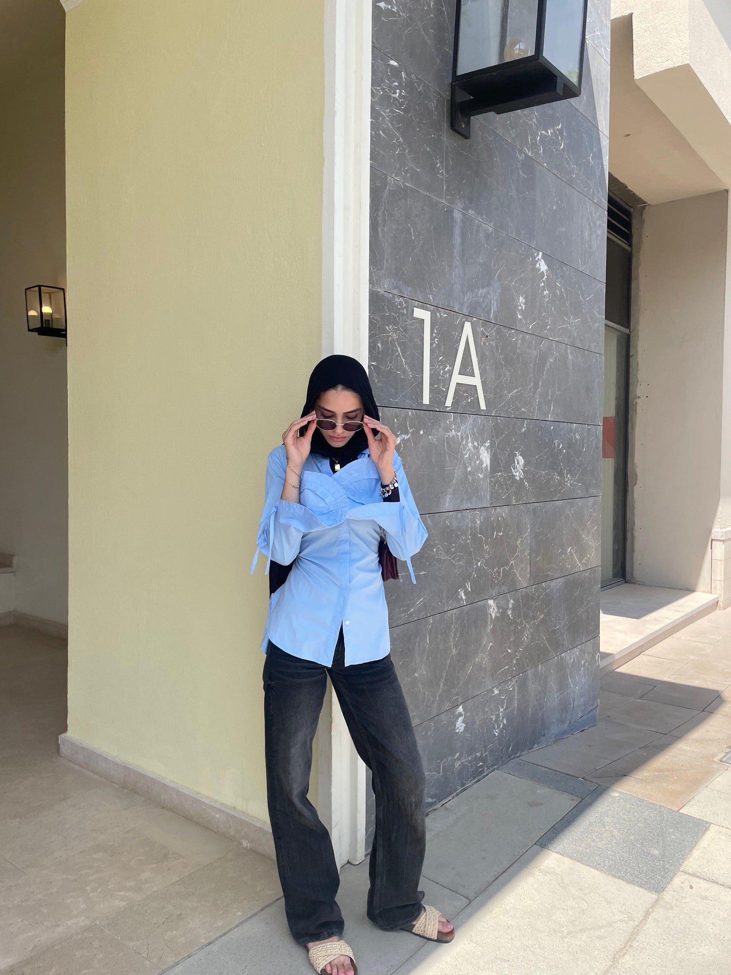 Tie me blouse - Blue
