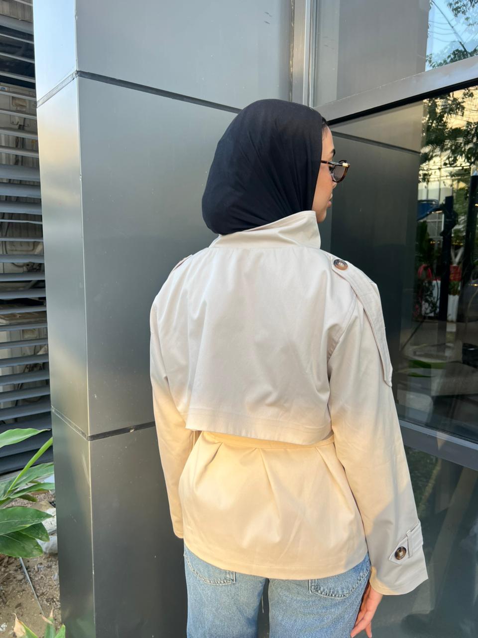 THE COLLÉR TRENCH- in beige               (PRE-ORDER)