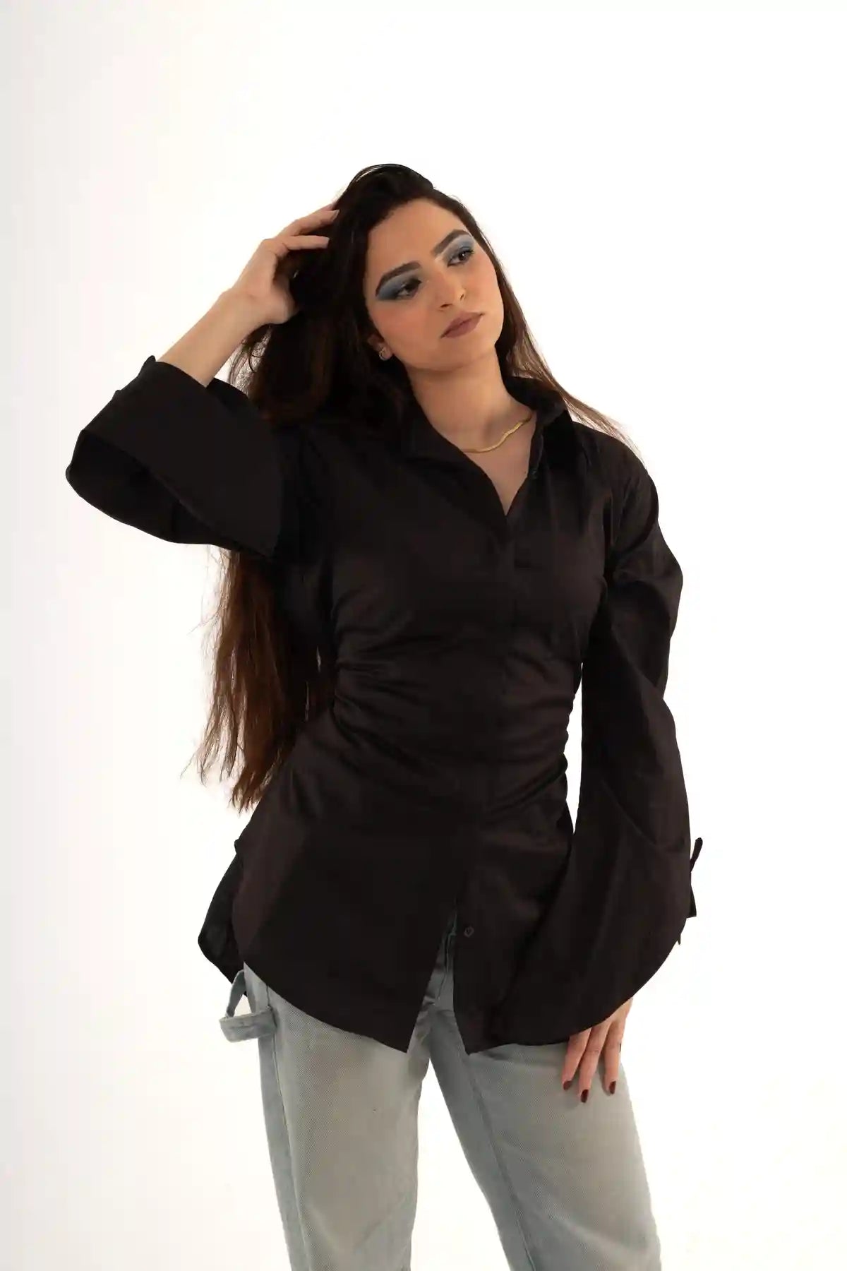 Tie me blouse-Black