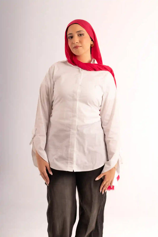 Tie me blouse - White