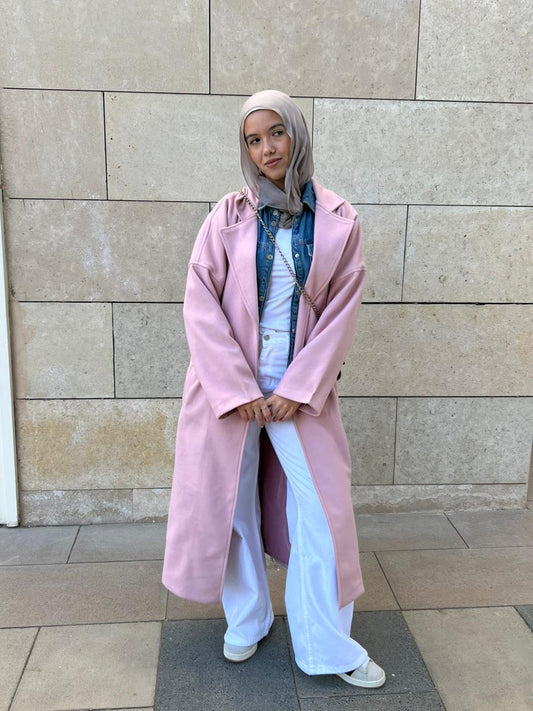 THE CORE COAT-IN POWDER PINK