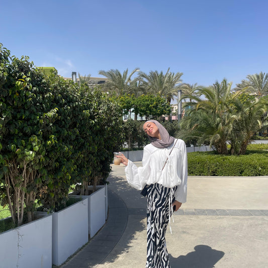 Ribbon blouse - White